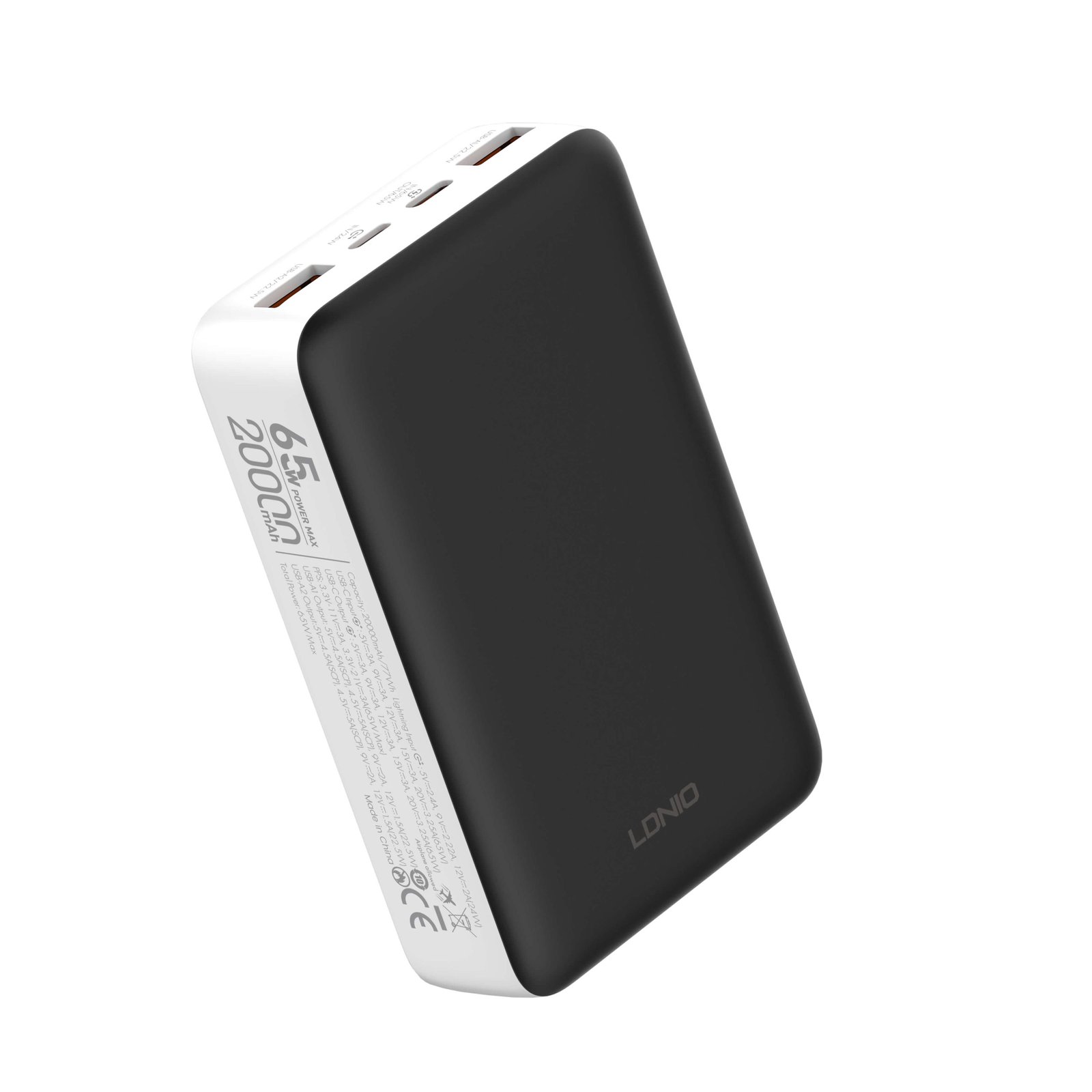 LDNIO PQ27 20000mAh 65W Fastcharging Power Bank (3) LDNIO PQ27 20000mAh 65W Fastcharging Power Bank 3