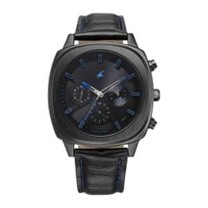 Fastrack 3319NL02 Kronos Chronograph Black Dial Watch For Guys 2