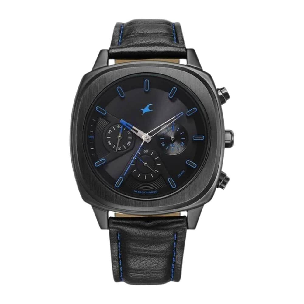 Fastrack 3319NL02 Kronos Chronograph Black Dial Watch For Guys (2) Fastrack 3319NL02 Kronos Chronograph Black Dial Watch For Guys 2