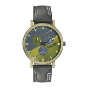Fastrack Dial It Up Quartz Multifunction Green Dial Leather Strap Watch for Guys 3238QL01 1