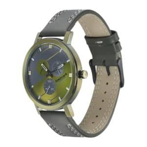 Fastrack Dial It Up Quartz Multifunction Green Dial Leather Strap Watch for Guys 3238QL01 3