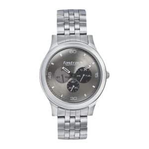 Fastrack Dial It Up Quartz Multifunction Grey Dial Stainless Steel Strap Watch for Guys 3252SM01 1