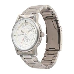 Fastrack Go Skate Quartz Analog with Day and Date White Dial Stainless Steel Strap Watch for Guys NS3215SM01 1
