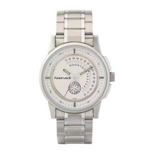 Fastrack Go Skate Quartz Analog with Day and Date White Dial Stainless Steel Strap Watch for Guys NS3215SM01 2