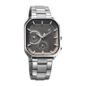 Fastrack Groove Multifunction Anthracite Dial Metal Strap Guys Watch with Lume indices 3321SM01 2