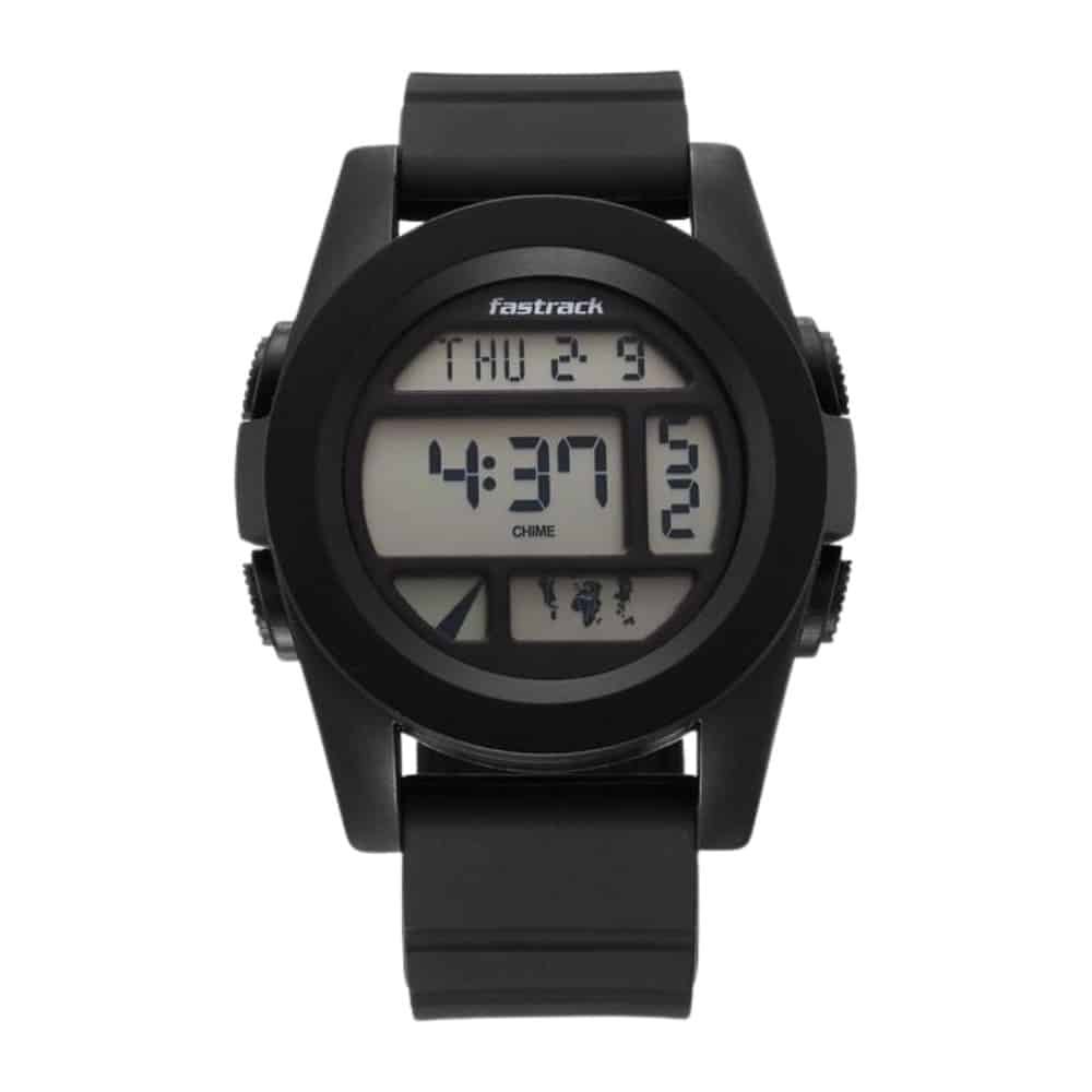 Fastrack StreetStyle Digital Black Dial Black Silicone Strap Watch For Guys 38120PP01 (3) Fastrack StreetStyle Digital Black Dial Black Silicone Strap Watch For Guys 38120PP01 3