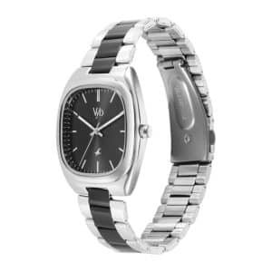 Fastrack Vyb Aviator Quartz Analog Black Dial Two Toned Metal Strap Watch For Guys FV30004KM01W 4