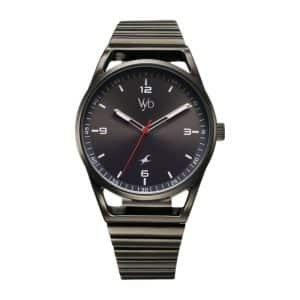 Fastrack Vyb Horizon Quartz Analog Grey Dial Grey Metal Strap Watch For Guys FV30006QM01W 2