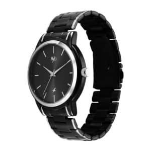 Fastrack Vyb Phantom Quartz Analog Black Dial Two Toned Metal Strap Watch For Guys FV30005KM02W 3