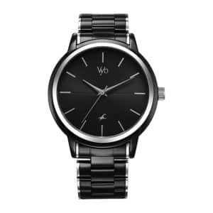 Fastrack Vyb Phantom Quartz Analog Black Dial Two Toned Metal Strap Watch For Guys FV30005KM02W 4