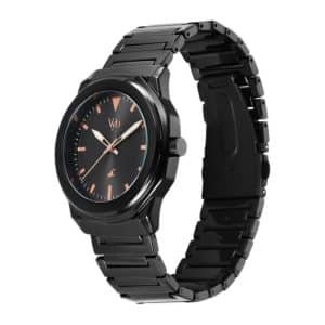 Fastrack Vyb Quest Quartz Analog Black Dial Black Metal Strap Watch For Guys FV30009NM01W 4