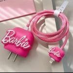Barbie Cute Charger With Cable Protector For iPhone