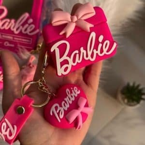 Barbie Cute Soft Silicone With Love Ring Case For Apple Airpods