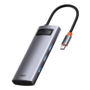 Baseus Metal Gleam Series 5 in 1 Multifunctional Type C HUB Docking Station