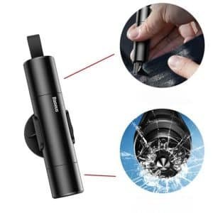 Baseus Sharp Tool Safety Hammer Window Breaking Seat Belt Cutting 2