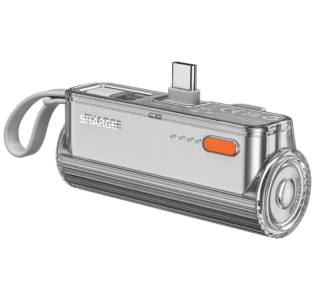 SHARGE Flow Mini 5000mAh 12W Power Bank with Lighting and Type C Connector and Built in Type C Cable 1