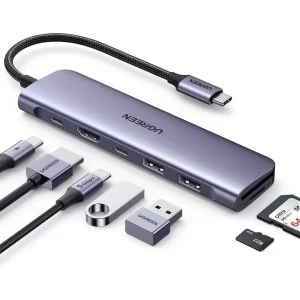 UGREEN CM195 7 in 1 USB C Hub 5Gbps with 4K HDMI 100W Power Delivery 1