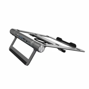 WiWU A821CH Laptop Stand Hub 8 in 1 USB C Docking Station Black