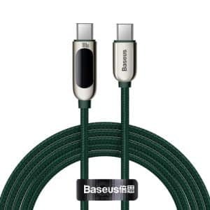 BASEUS CATSK C06 Display Fast Charging Data Cable Type C to Type C 100W 2m 1