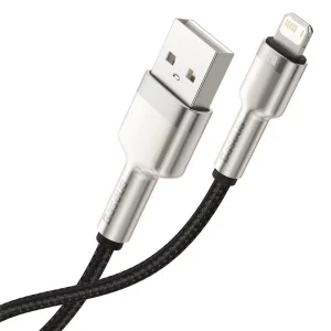 Baseus CALJK 01 Cafule Series Metal Lightning Power Bank Short Data Cable USB to IP 2.4A 0 1