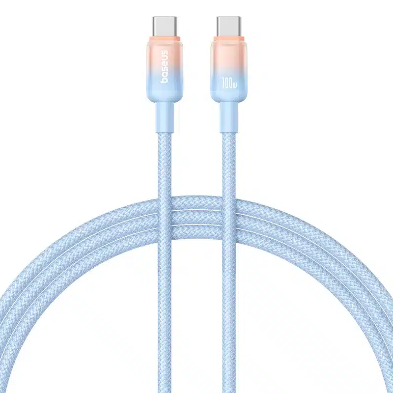 Baseus Cable 100W Type-c to Type-c Discolor Series Fast Charging Data Cable 1M Blue P10374902311-00 (2)