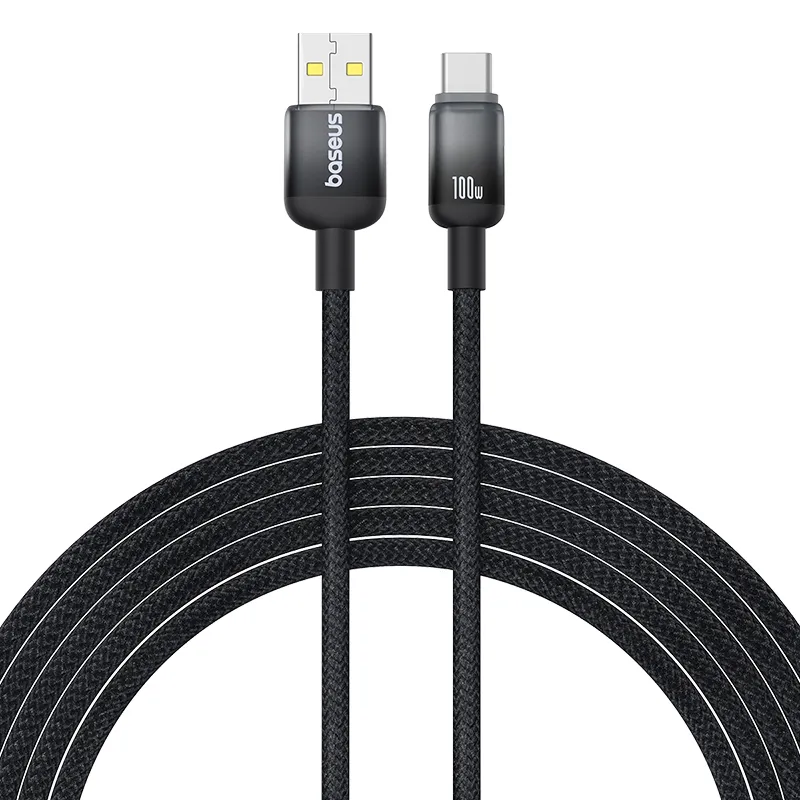 Baseus Cable 100W Usb to Type-c Discolor Series Fast Charging Data Cable Black 2M P10374903111-01 (1) Baseus Cable 100W Usb to Type c Discolor Series Fast Charging Data Cable Black 2M P10374903111 01 1