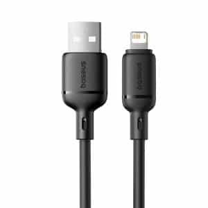 Baseus Cable For Iphone Silky Series Fast Charging Cable USB to Lightning 2.4A 2m Cluster Black P10377702113 01 1
