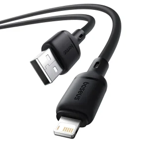 Baseus Cable For Iphone Silky Series Fast Charging Cable USB to Lightning 2.4A 2m Cluster Black P10377702113 01 2
