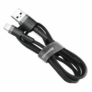 Baseus Cafule Cable Durable Nylon Braided Wire USB Type C QC3.0 3A 1M black grey CATKLF BG1 2