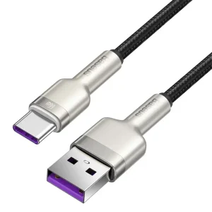 Baseus Cafule Series Metal power bank Short Data Cable USB to Type C 66W 0.25m Black CAKF000001 2