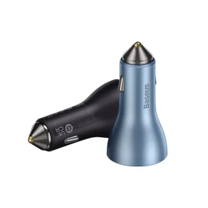 Baseus Car Charger 65W 2x Type C 1x USB A Golden Contactor Pro Triple Fast Charger Car Charger 65W Dark Gray CGJP010013 1