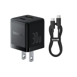 Baseus Charger Set Palm Series 30W Dual Output PD Fast Charger 1X USb 1x Type c With 60W Type c cable P1011160B113 01 2