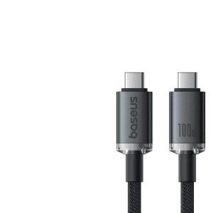 Baseus Thunderbolt Cable Crystal Shine USB3.2 Full Featured USB C to USB C Display Cable 100W 1.5m 20Gb Cluster Black P10318204111 00 17