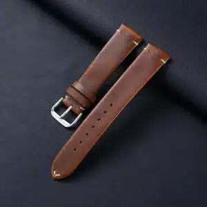 Genuine Leather Ultra Thin Watch Band for 22mm 3