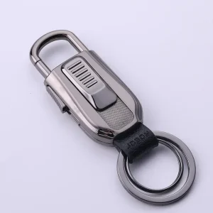 JOBON ZB 129 Keychain with USB Rechargeable Windproof Lighter Black 1