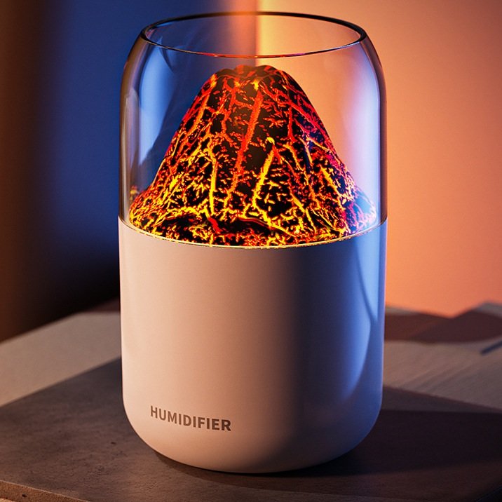 Xiaomi Mijia New Volcano Humidifier Colorful Ambient Light Desktop Oil Diffuser Mute Aromatherapy Machine (1)