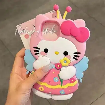 Sweet Flower Hello Kitty 3D Cartoon Phone Case