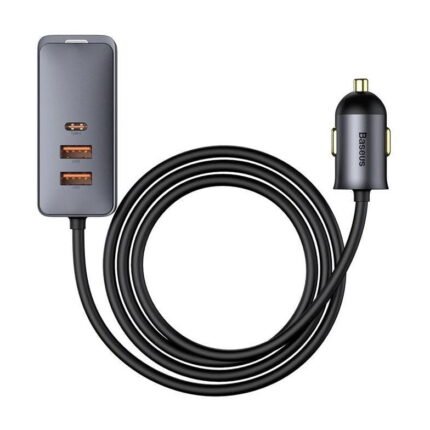 BASEUS Share Together PPS 120W Fast Charging Multi-port 2 USB + 2 Type-C Car Charger with 1.5m Cable