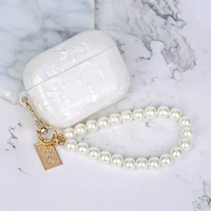 Dreamy Pearl Shell Girls Earphone Case With Tracel For Apple Airpods