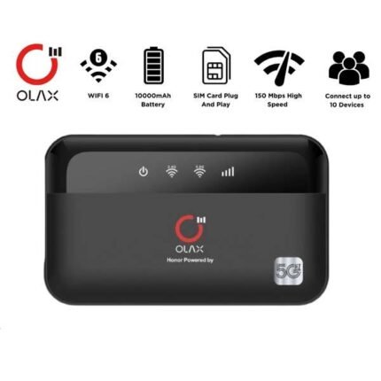 OLAX M100 4G/5G Pocket Router with Wi-Fi 6 and 10000mAh Battery