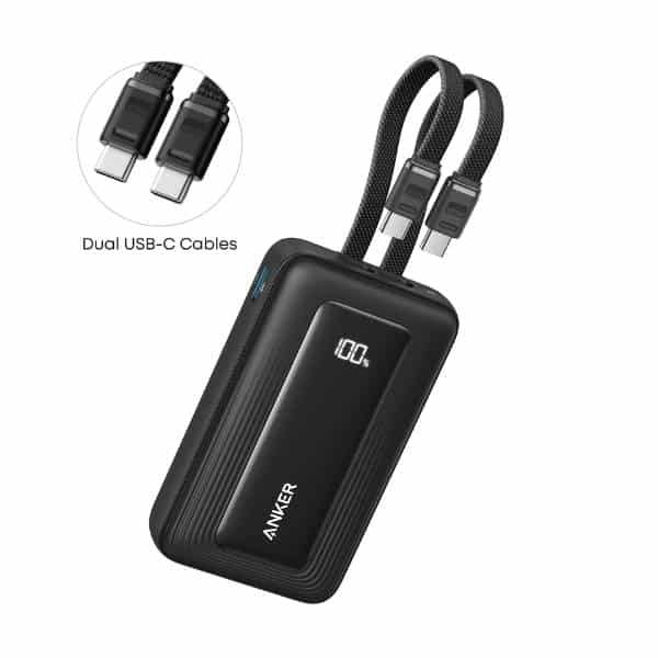Anker Zolo Power Bank 10K 35W Built-In Dual USB-C Cables Anker Zolo Power Bank 10K 35W Built In Dual USB C Cables