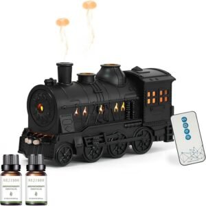 Aroma Cool Mist Retro Train Shape Air Humidifier with Cool Light