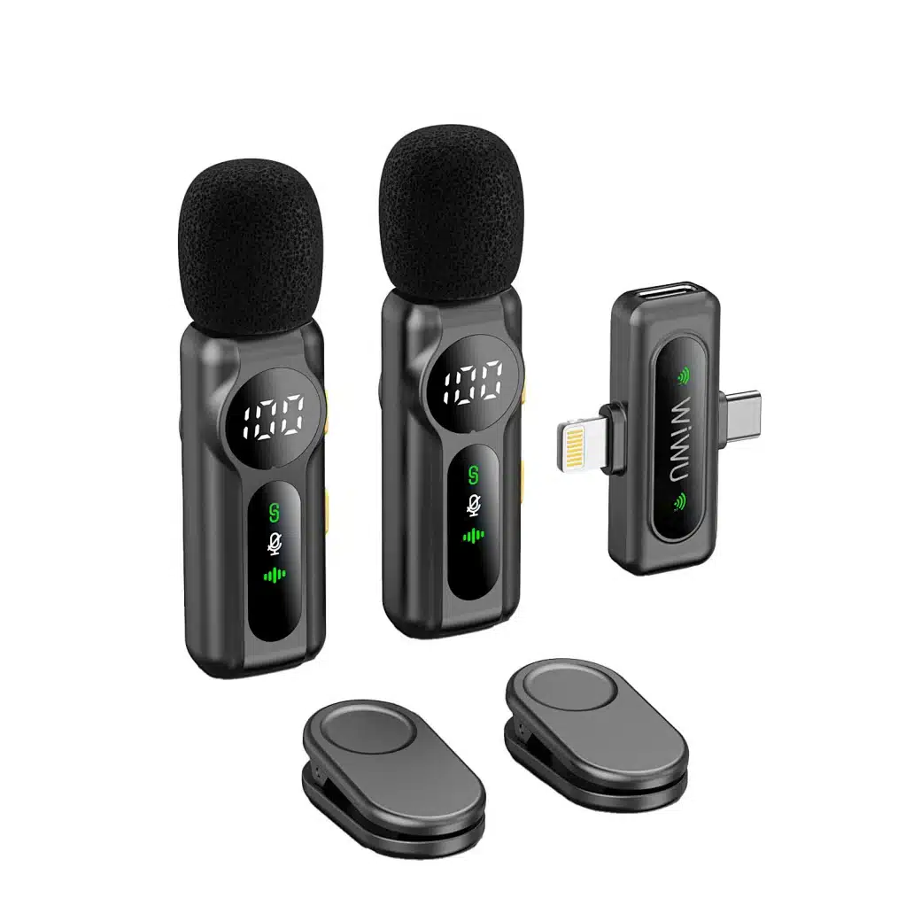 WiWU Wi-WM007 Dual Wireless Lavalier Microphone System WiWU Wi WM007 Dual Wireless Lavalier Microphone System