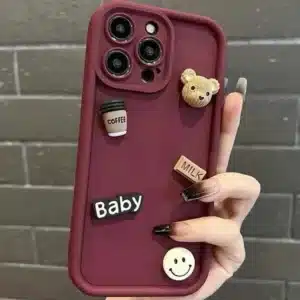 Cute 3D Bear Coffee Milk Cartoon Case For iPhone