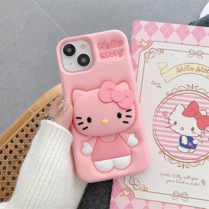Hello Kitty Pop Socket Stand Case For iPhone