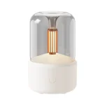 Retro Flame Air Humidifier Ultrasonic Usb Aroma Diffuser With Imitation Candle Night Light