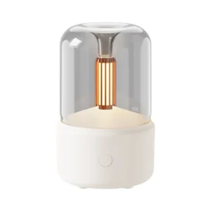 Retro Flame Air Humidifier Ultrasonic Usb Aroma Diffuser With Imitation Candle Night Light