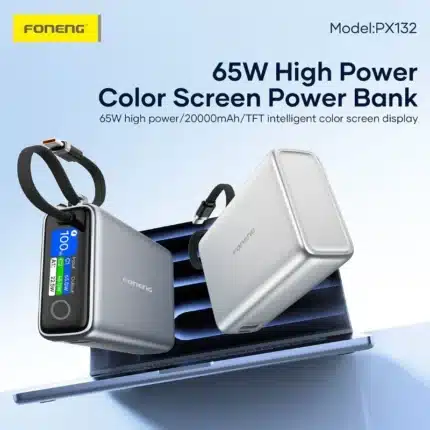 Foneng PX132 20000mAh 65W 3 Outputs Power Bank