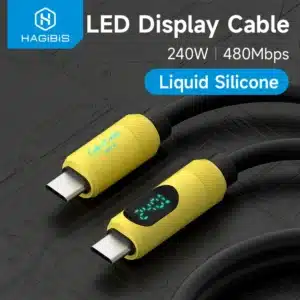 Hagibis USB4 240W LED Display Silicone USB C Cable