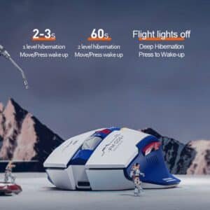INPHIC F9 Mecha Version Rechargeable 2.4G Wireless Gaming Office Mouse for Computer and Laptop 2